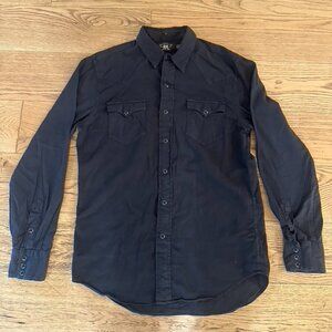 RRL Black Buttondown Shirt